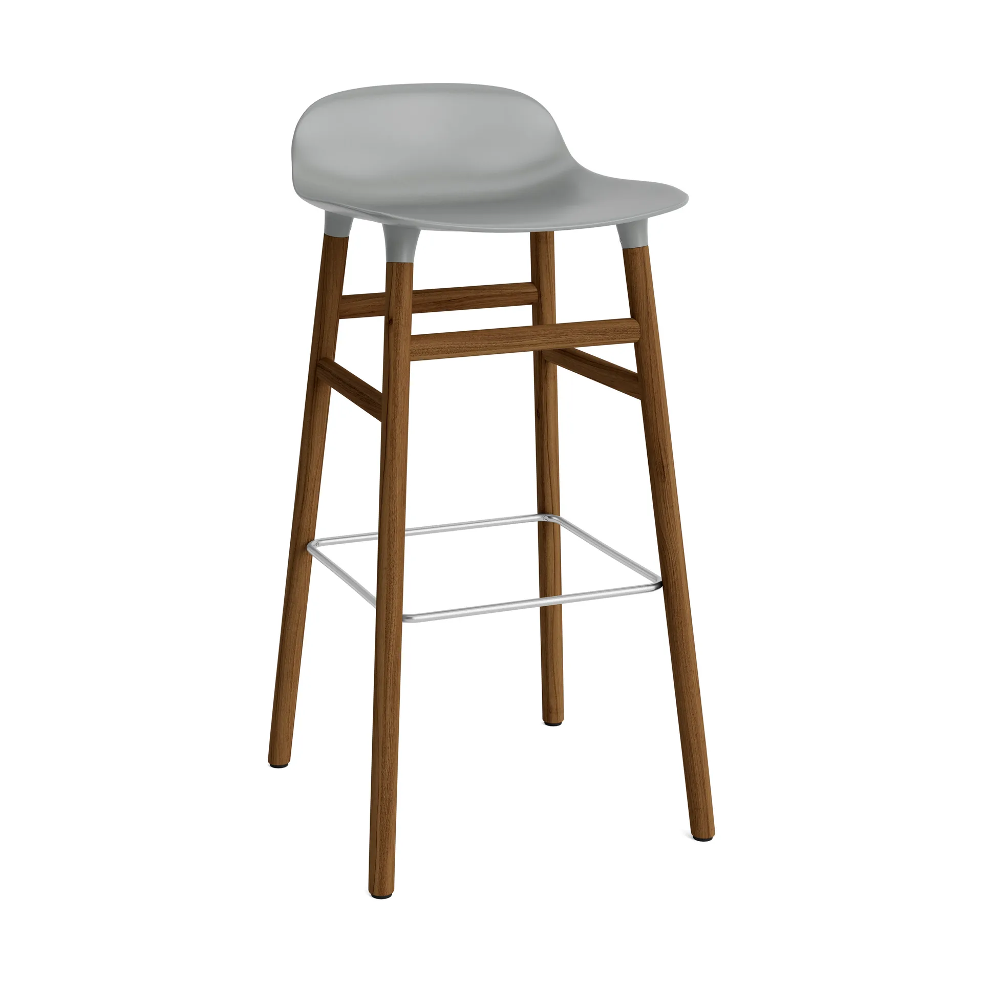 Form σκαμπό με πόδια από καρυδιά 75 cm, γκρι Normann Copenhagen