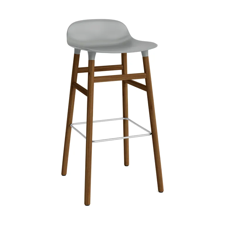 Form σκαμπό με πόδια από καρυδιά 75 cm - γκρι - Normann Copenhagen