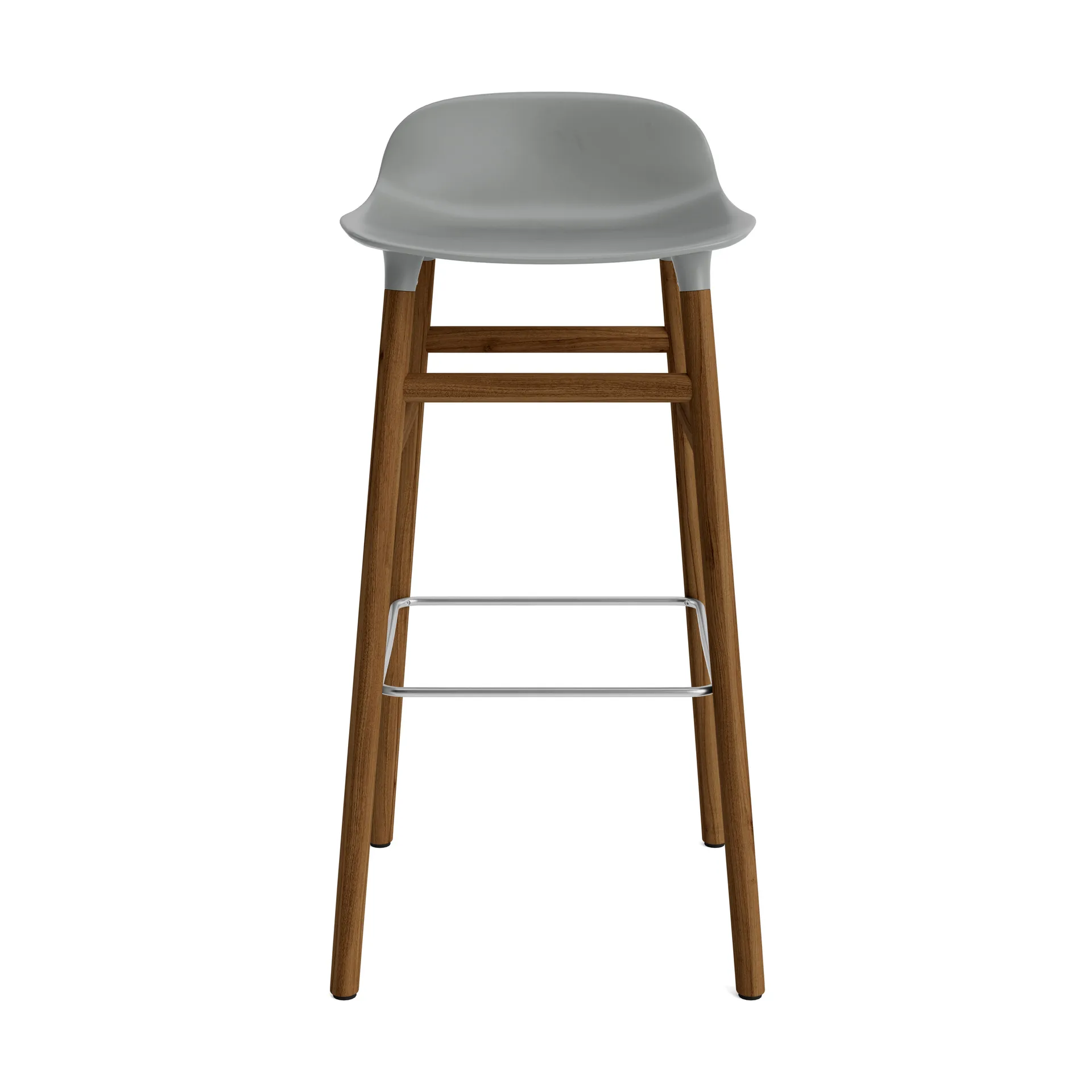 Form σκαμπό με πόδια από καρυδιά 75 cm, γκρι Normann Copenhagen