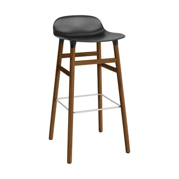 Form σκαμπό με πόδια από καρυδιά 75 cm - Μαύρο - Normann Copenhagen