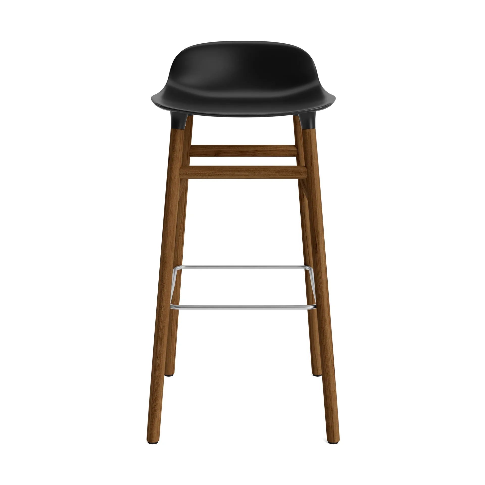Form σκαμπό με πόδια από καρυδιά 75 cm, Μαύρο Normann Copenhagen