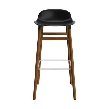 Form σκαμπό με πόδια από καρυδιά 75 cm - Μαύρο - Normann Copenhagen
