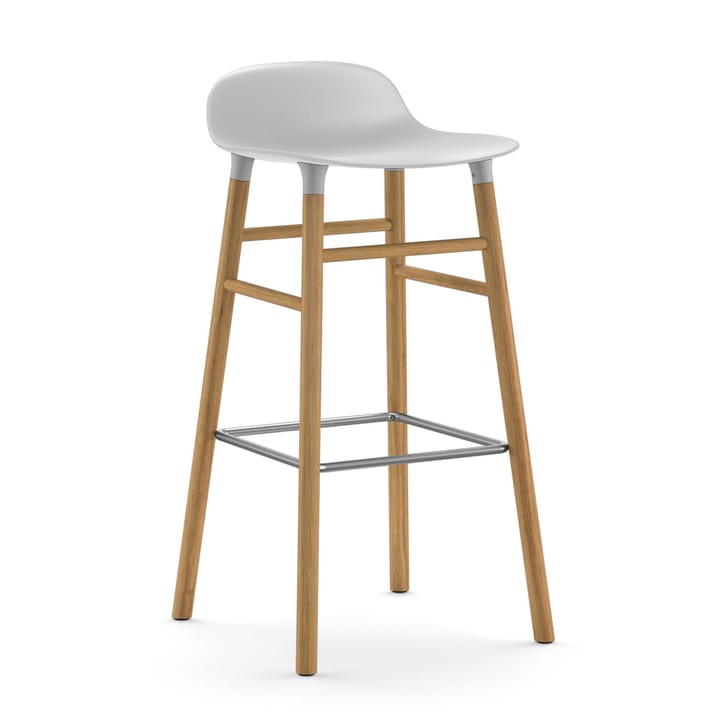 Form σκαμπό με δρύινα πόδια 75 cm - Λευκό - Normann Copenhagen