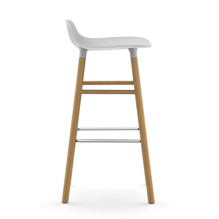 Form σκαμπό με δρύινα πόδια 75 cm, Λευκό Normann Copenhagen