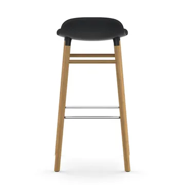 Form σκαμπό με δρύινα πόδια 75 cm - Μαύρο - Normann Copenhagen