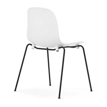 Form Chair στοιβαζόμενη καρέκλα με μαύρα πόδια 2 τεμαχίων, Λευκό - Normann Copenhagen