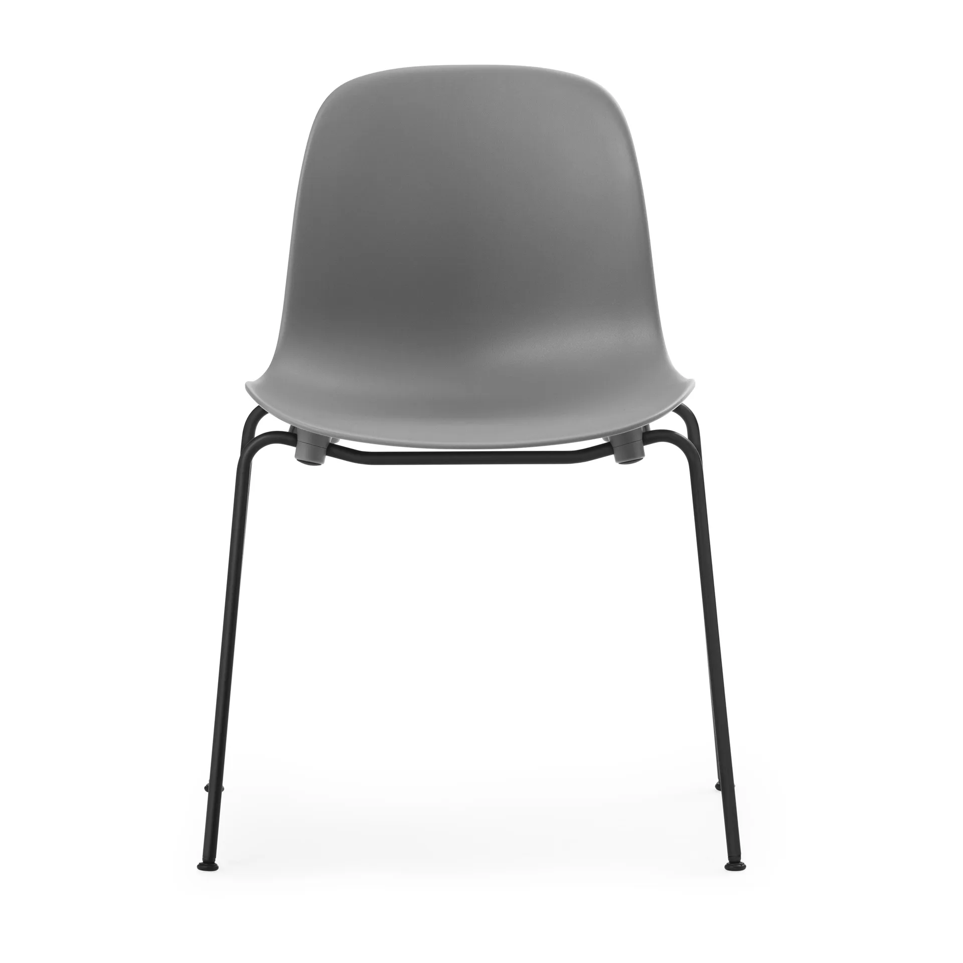 Form Chair στοιβαζόμενη καρέκλα με μαύρα πόδια 2 τεμαχίων, Γκρί,  Normann Copenhagen