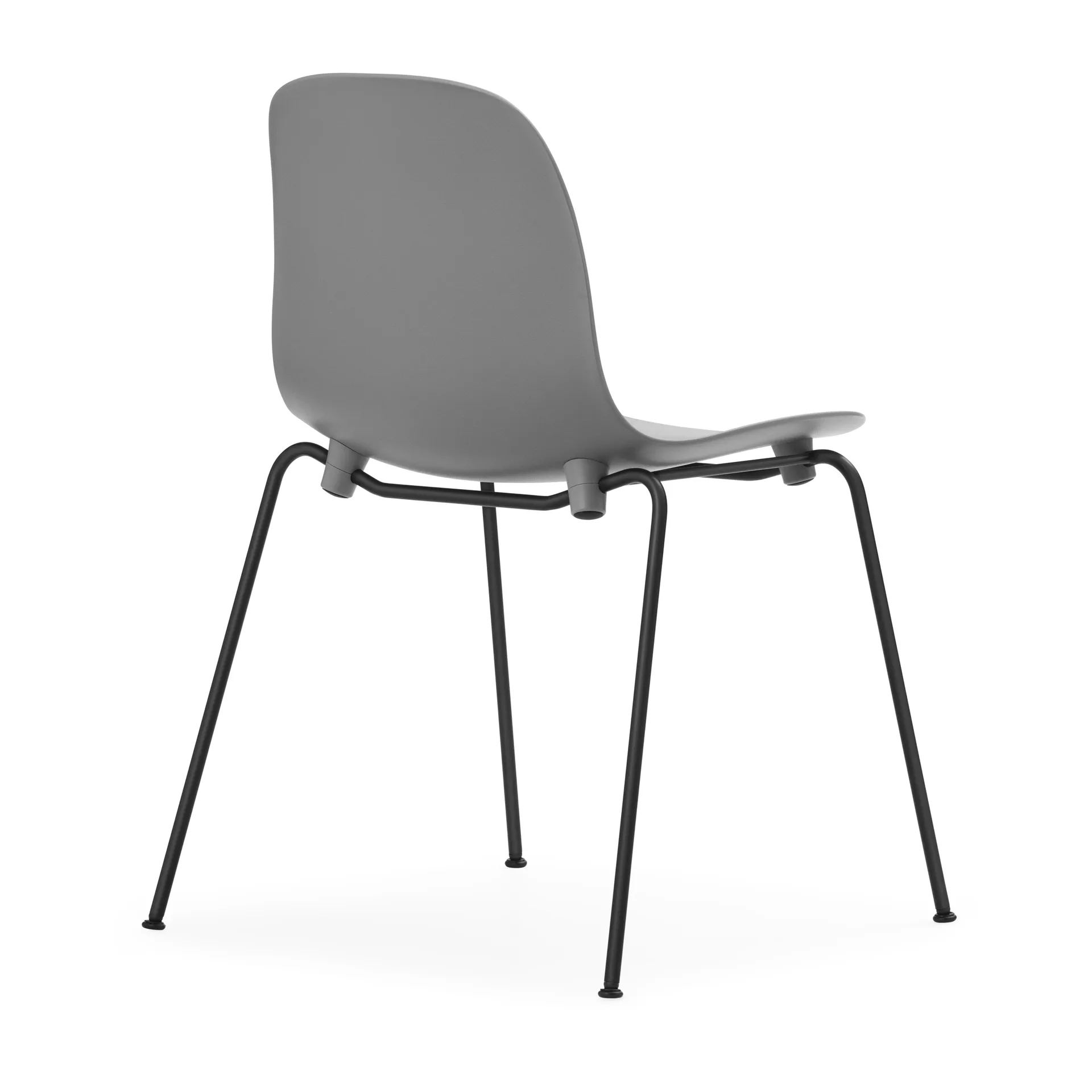 Form Chair στοιβαζόμενη καρέκλα με μαύρα πόδια 2 τεμαχίων, Γκρί,  Normann Copenhagen
