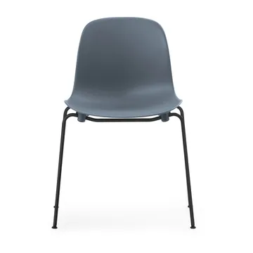 Form Chair στοιβαζόμενη καρέκλα με μαύρα πόδια 2 τεμαχίων, Μπλέ - Normann Copenhagen