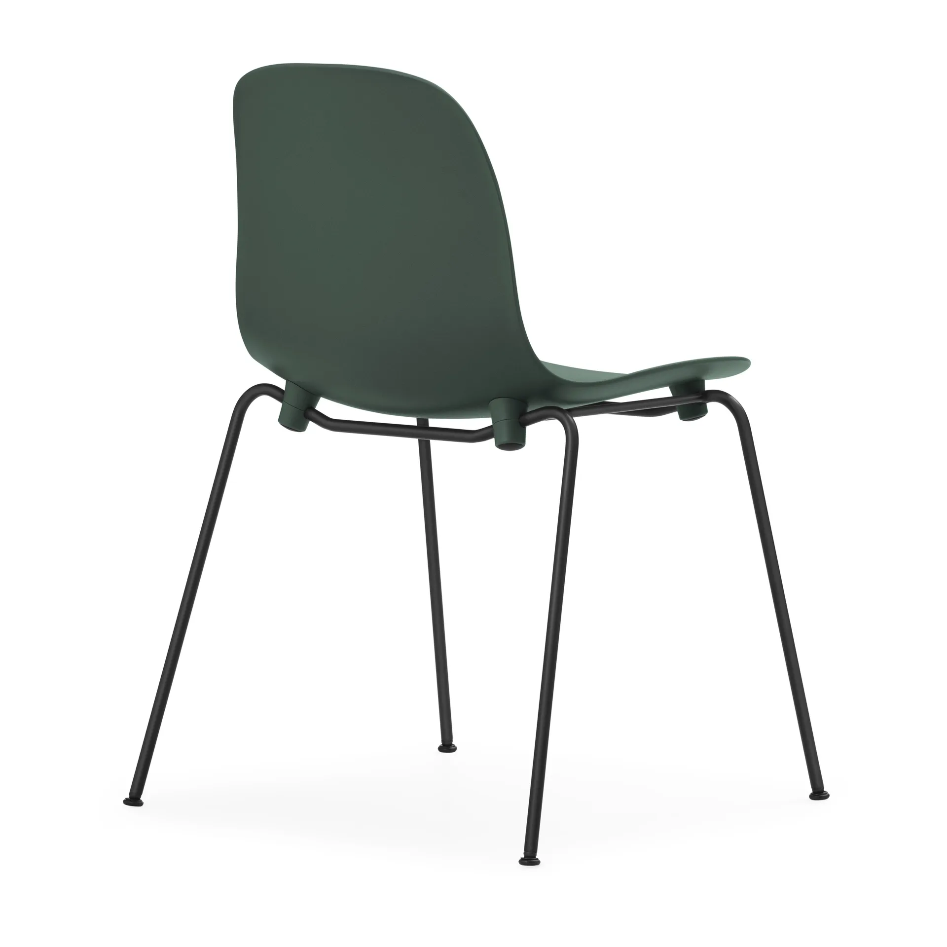Form Chair στοιβαζόμενη καρέκλα με μαύρα πόδια 2 τεμαχίων, Πράσινο,  Normann Copenhagen