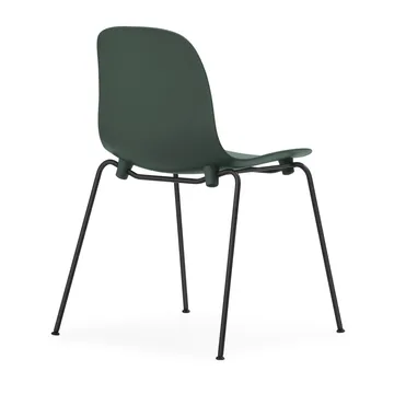 Form Chair στοιβαζόμενη καρέκλα με μαύρα πόδια 2 τεμαχίων, Πράσινο - Normann Copenhagen