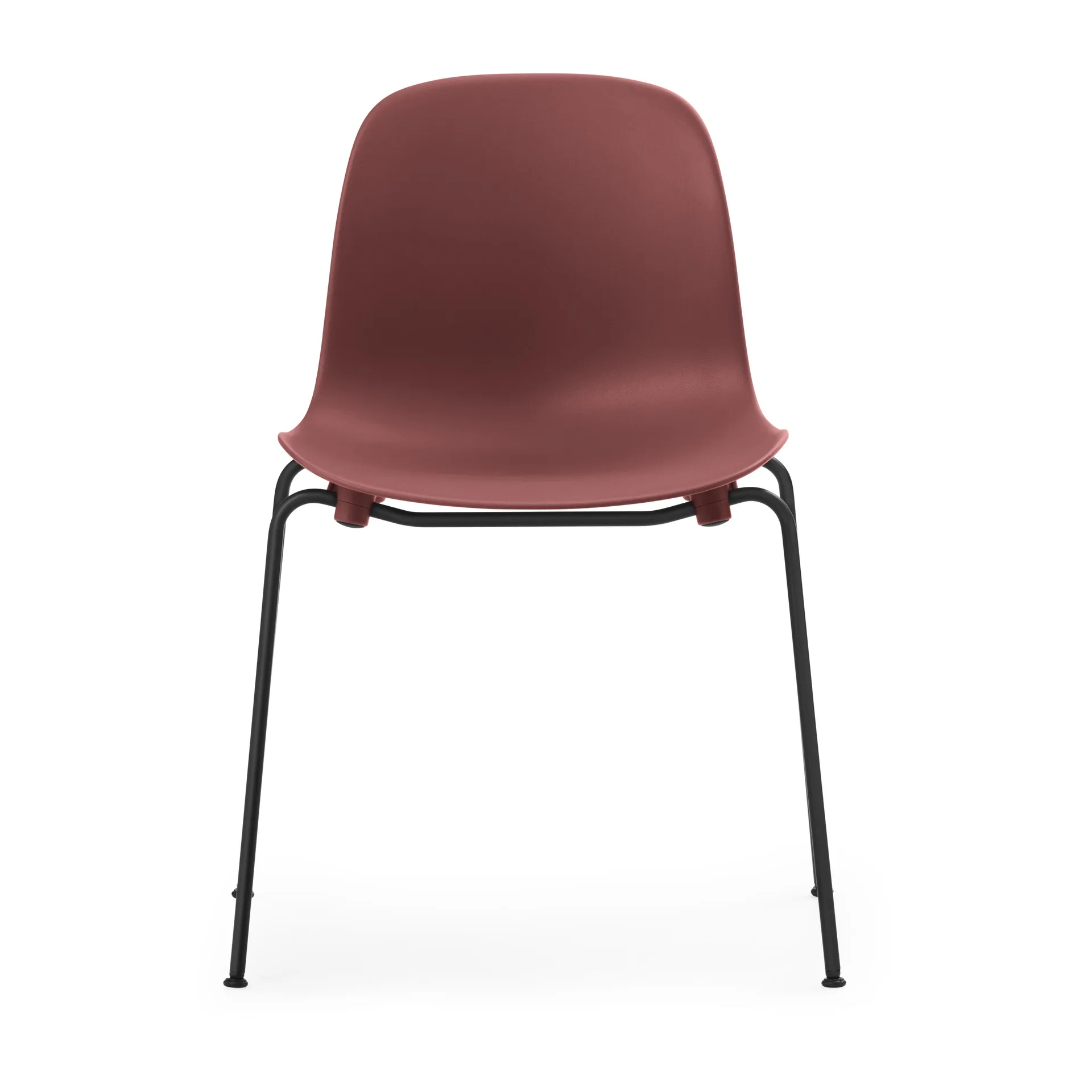 Form Chair στοιβαζόμενη καρέκλα με μαύρα πόδια 2 τεμαχίων, Κόκκινο,  Normann Copenhagen