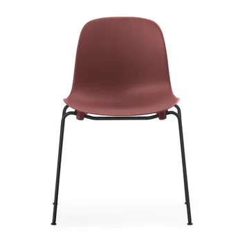 Form Chair στοιβαζόμενη καρέκλα με μαύρα πόδια 2 τεμαχίων, Κόκκινο - Normann Copenhagen
