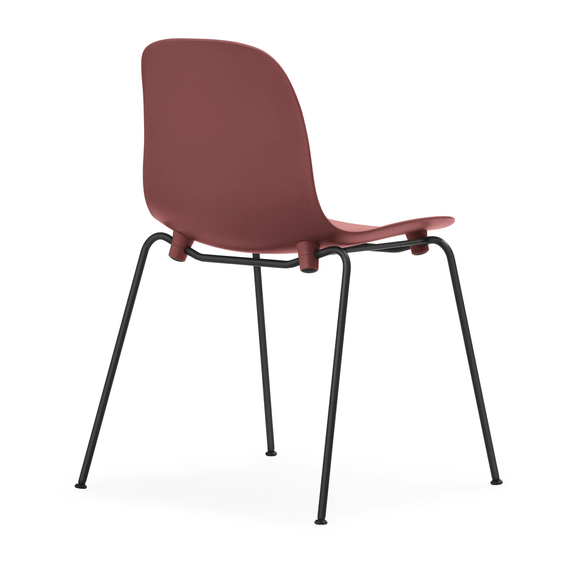Form Chair στοιβαζόμενη καρέκλα με μαύρα πόδια 2 τεμαχίων, Κόκκινο,  Normann Copenhagen