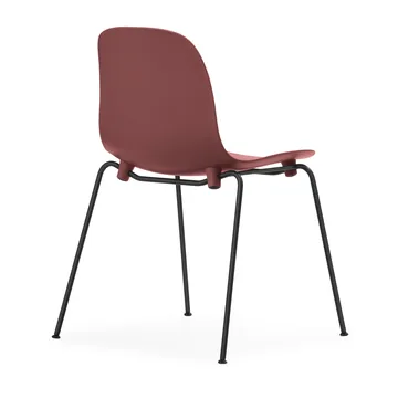Form Chair στοιβαζόμενη καρέκλα με μαύρα πόδια 2 τεμαχίων, Κόκκινο - Normann Copenhagen