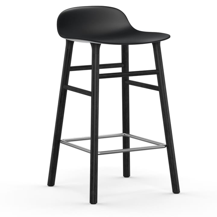 Form Chair σκαμπό με πόδια από βερν�ικωμένη δρυ 65 cm - Μαύρο - Normann Copenhagen