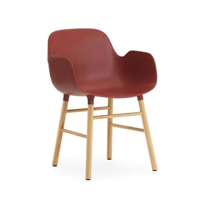 Πολυθρόνα Form , κόκκινο, πόδια δρυός Normann Copenhagen