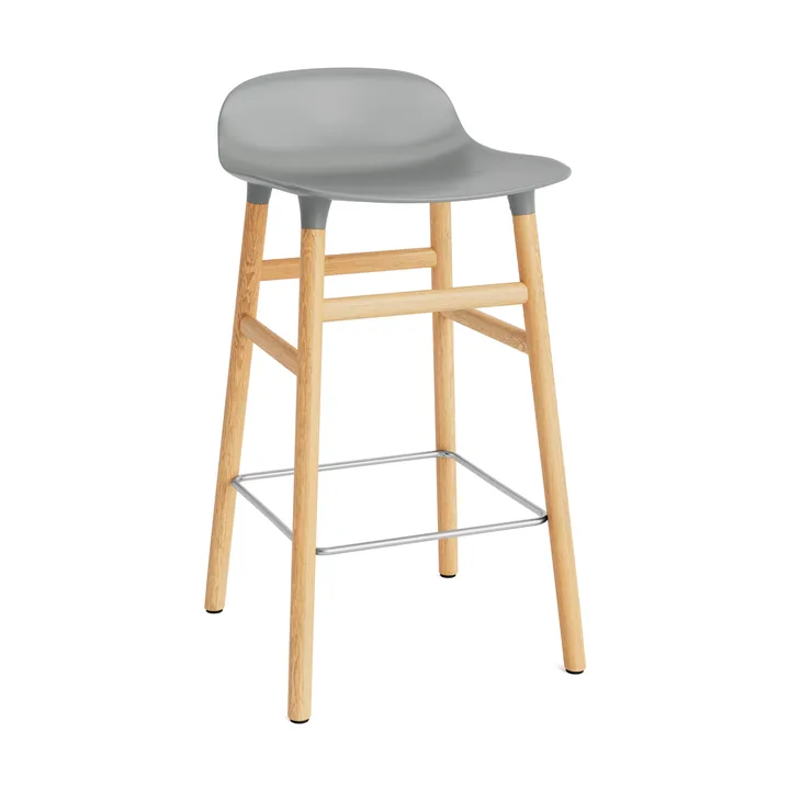 Form σκαμπό με πόδια από καρυδιά - Γκρι - Normann Copenhagen