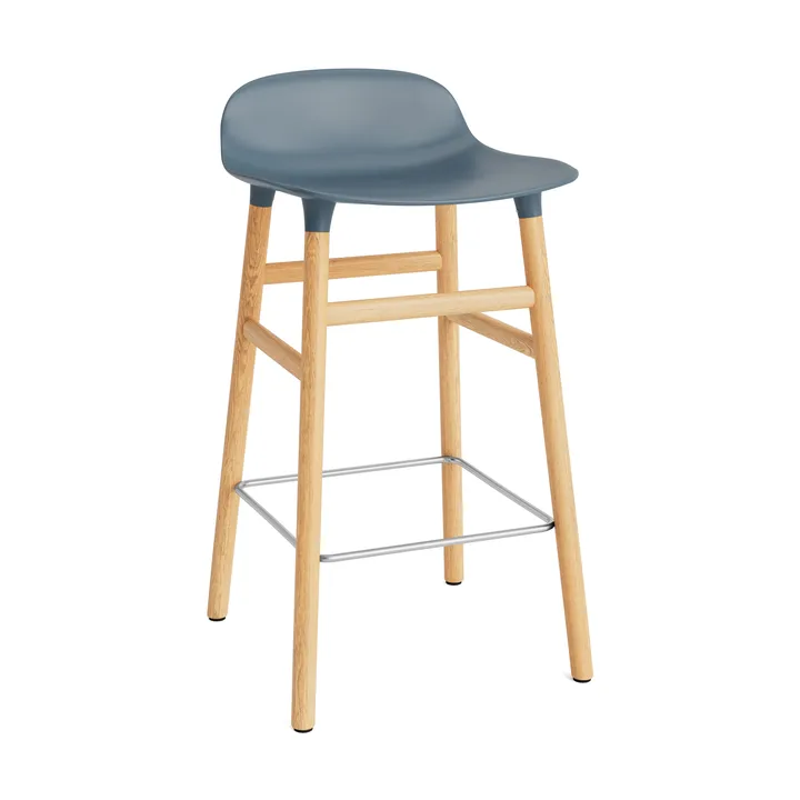 Form σκαμπό με πόδια από καρυδιά - Μπλε - Normann Copenhagen