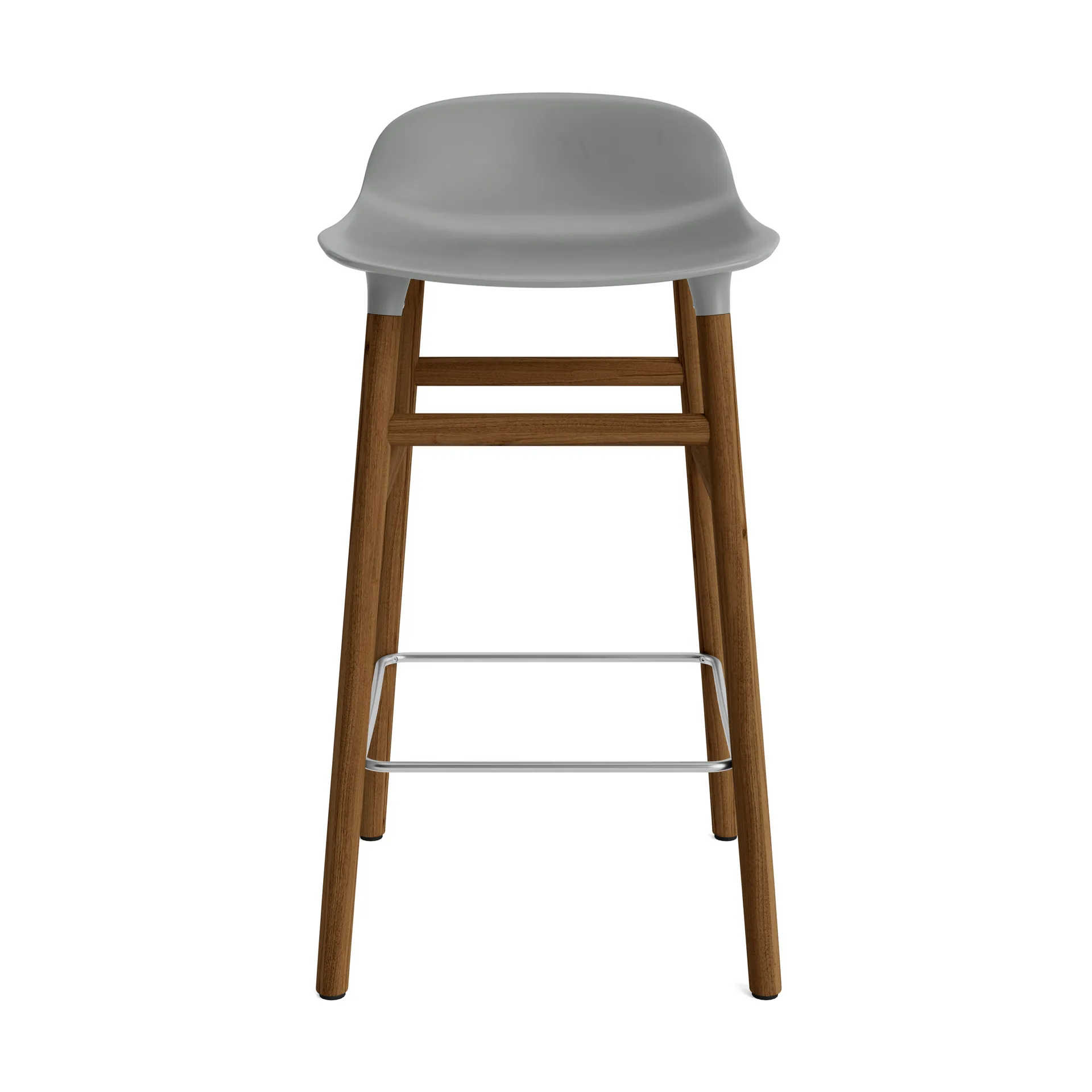 Form σκαμπό με πόδια από καρυδιά, γκρι Normann Copenhagen