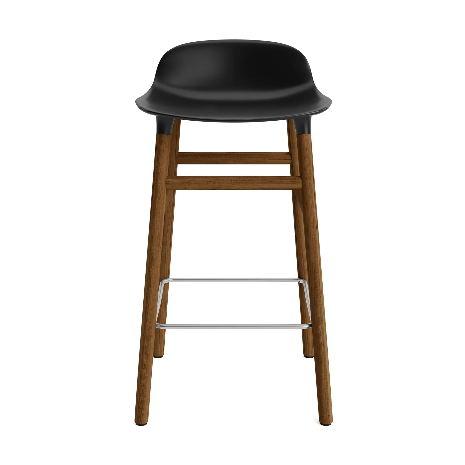 Form σκαμπό με πόδια από καρυδιά, Μαύρο Normann Copenhagen