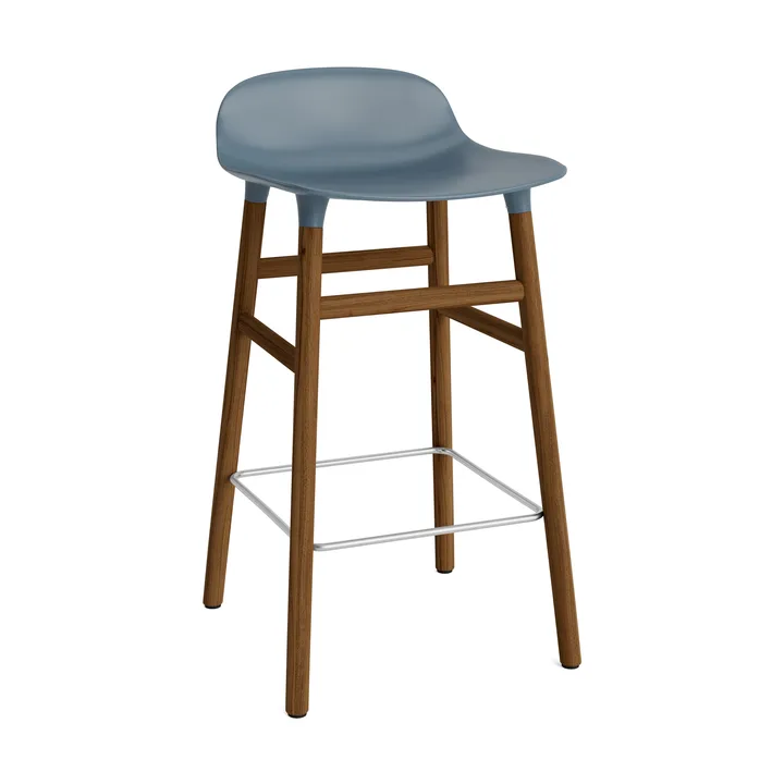 Form σκαμπό με πόδια από καρυδιά - Μπλε - Normann Copenhagen