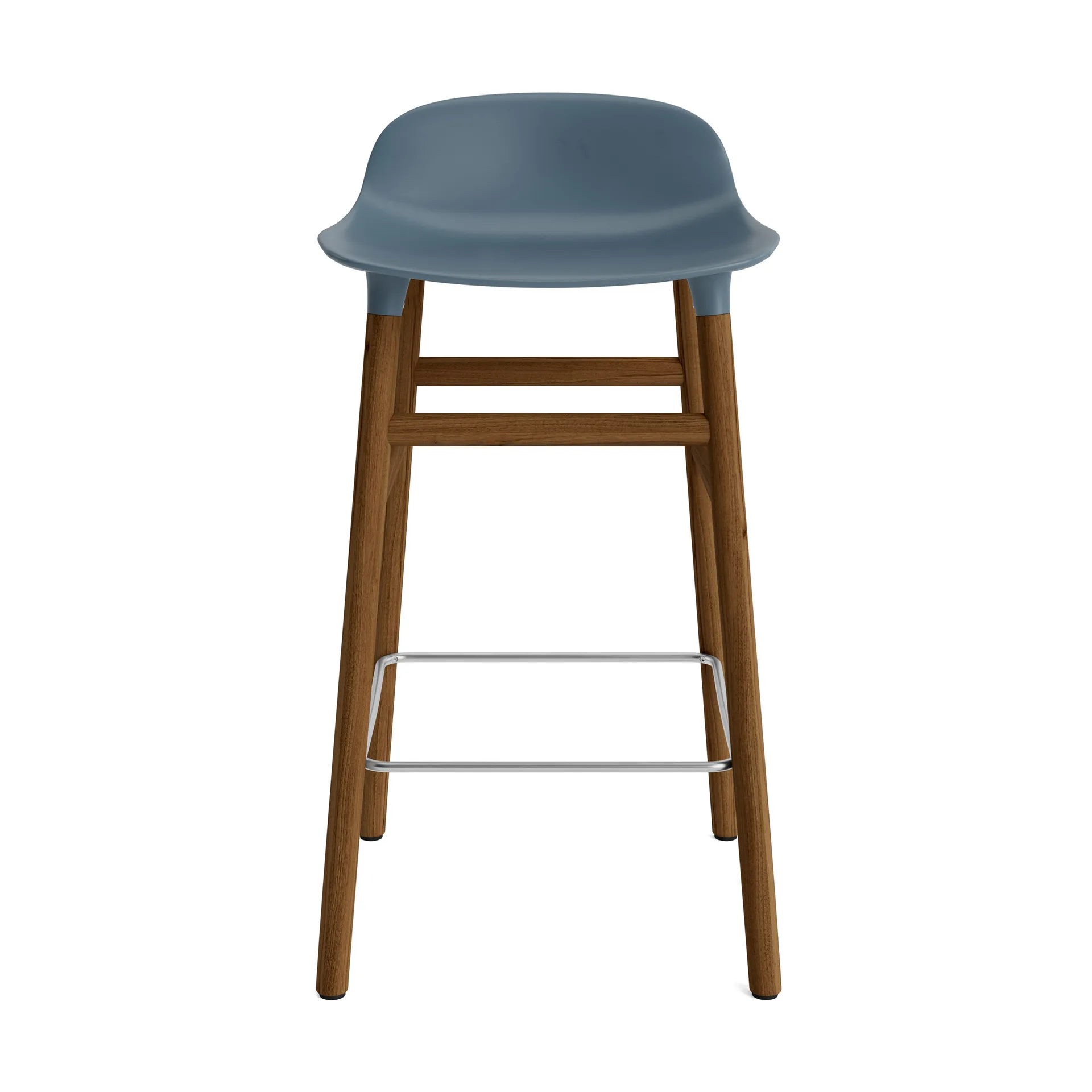Form σκαμπό με πόδια από καρυδιά, Μπλε Normann Copenhagen