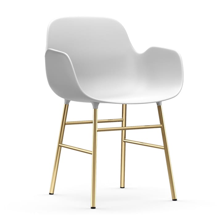 Form πολυθρόνα με μπρούντζινα πόδια - Λευκό - Normann Copenhagen