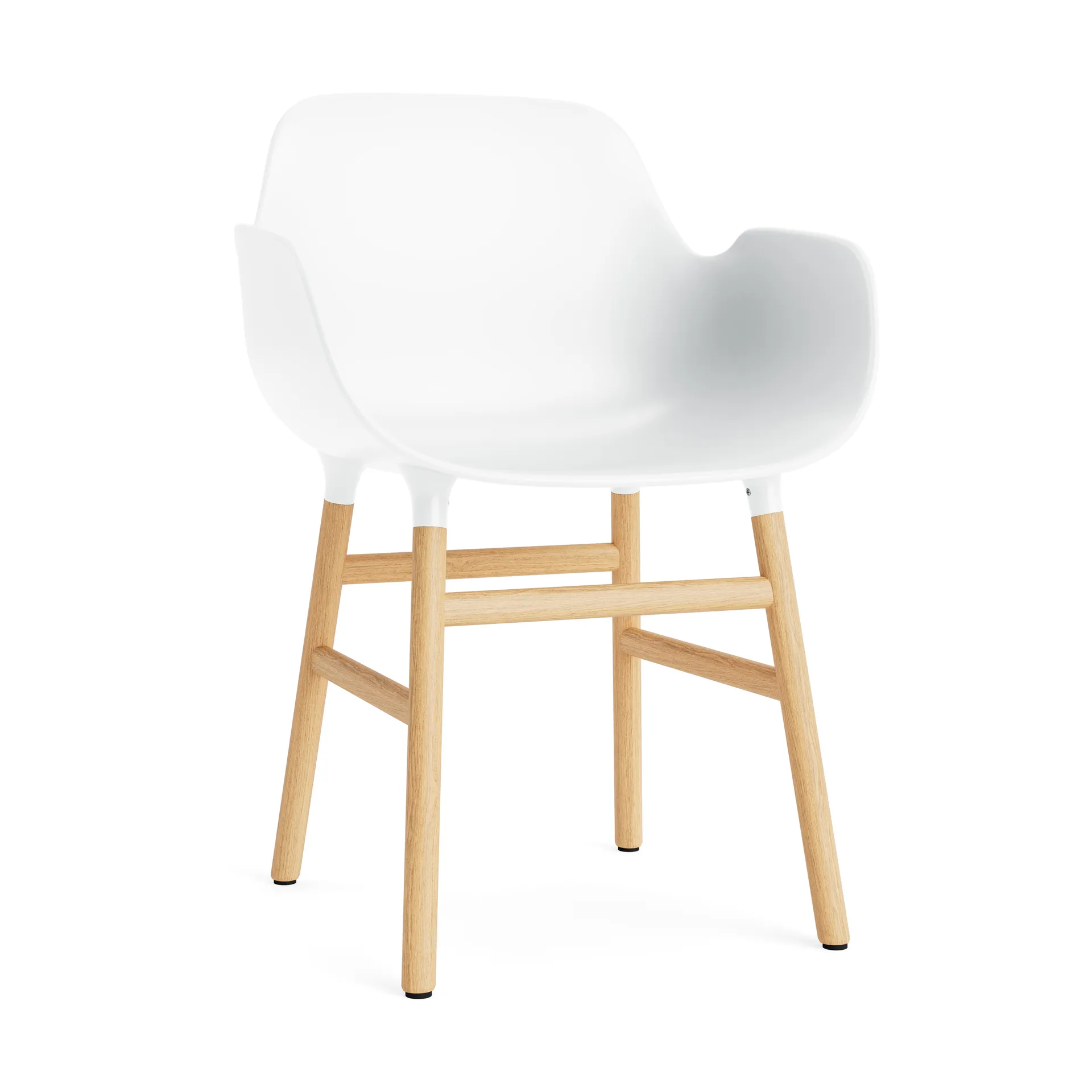 Πολυθρόνα Form , Λευκό, δρύινα πόδια Normann Copenhagen