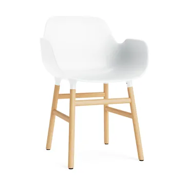Πολυθρόνα Form  - Λευκό, δρύινα πόδια - Normann Copenhagen