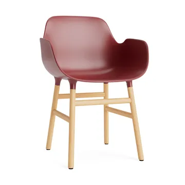 Πολυθρόνα Form  - κόκκινο, πόδια δρυός - Normann Copenhagen