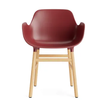 Πολυθρόνα Form  - κόκκινο, πόδια δρυός - Normann Copenhagen