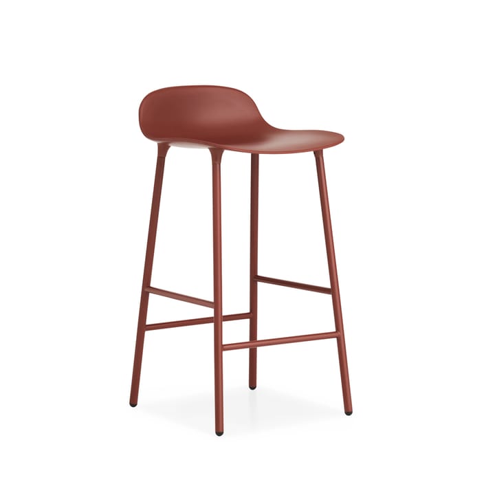 Πολυθρόνα Form (χαμηλή) - κόκκινο, βαμμένο με κόκκινο χρώμα σιδερένιο πόδι - Normann Copenhagen