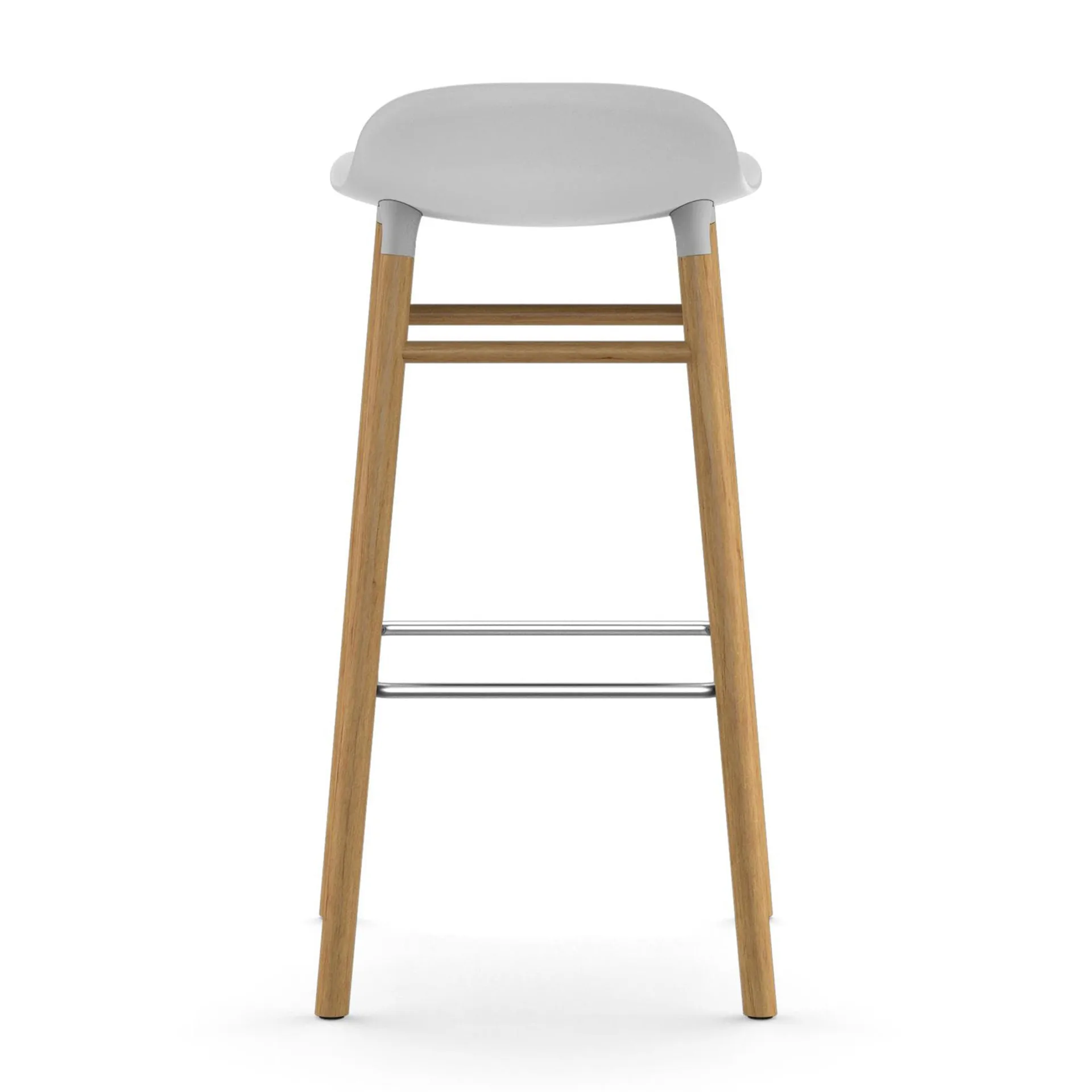 Form σκαμπό με πόδια από καρυδιά, Λευκό Normann Copenhagen
