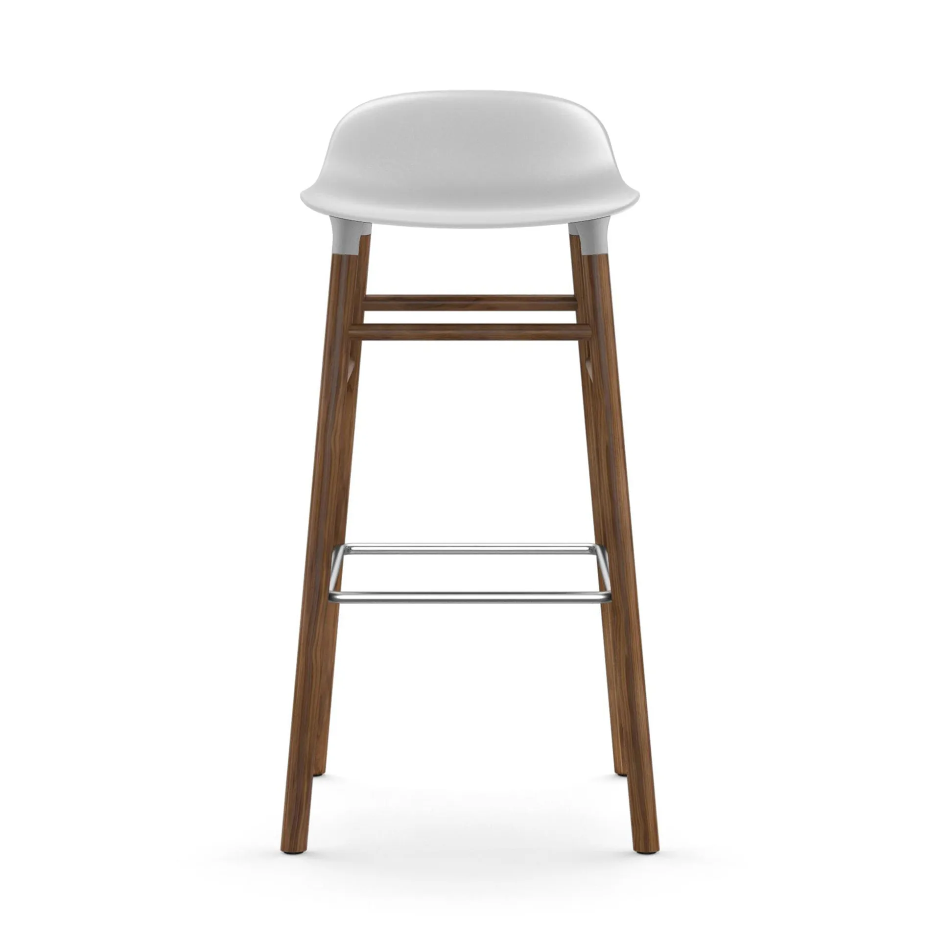 Form σκαμπό με πόδια από καρυδιά, Λευκό Normann Copenhagen