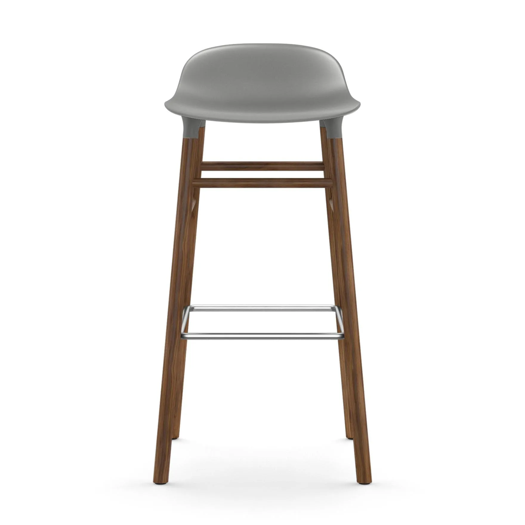 Form σκαμπό με πόδια από καρυδιά, γκρι Normann Copenhagen