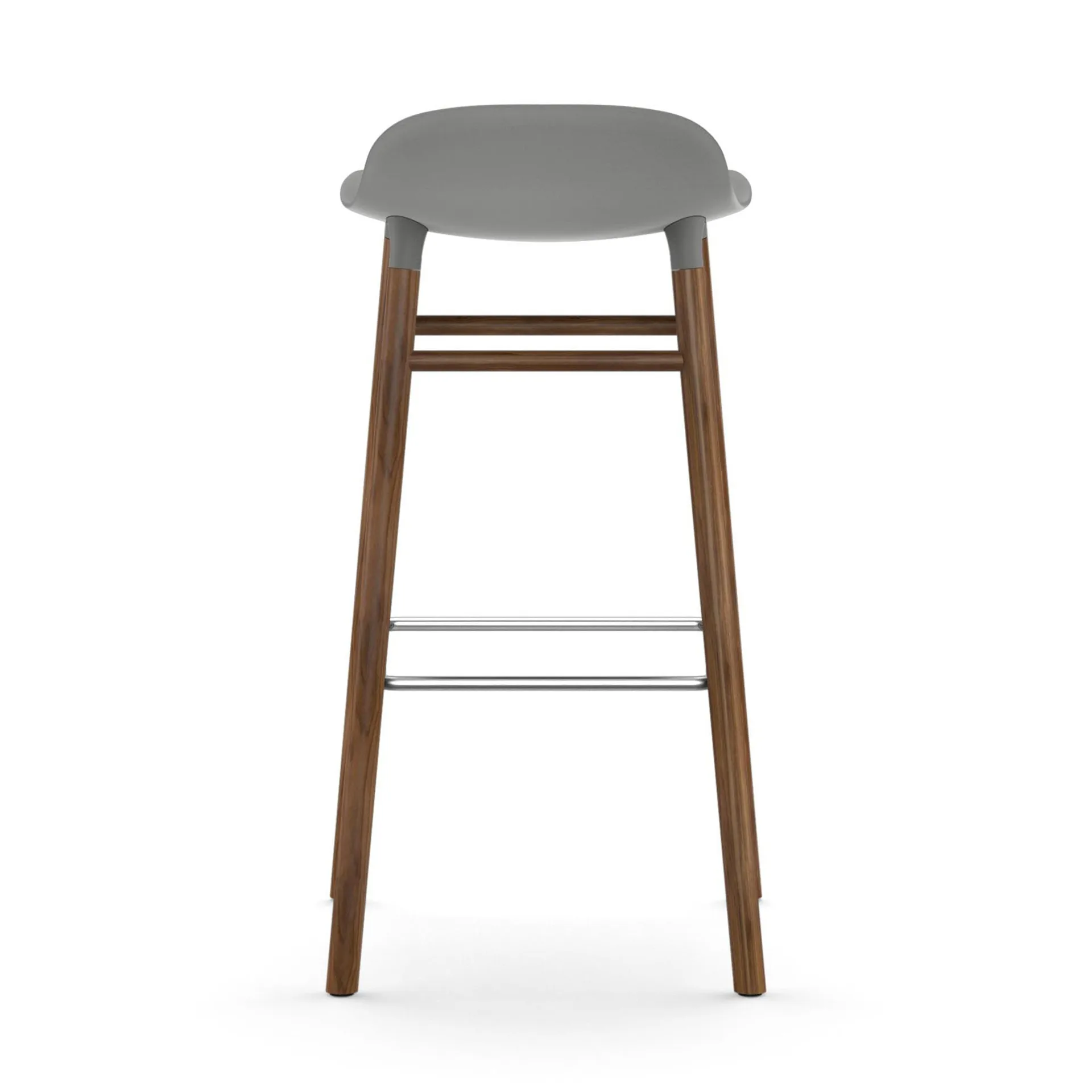Form σκαμπό με πόδια από καρυδιά, γκρι Normann Copenhagen