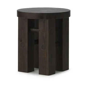 Fyr στρογγυλό σκαμπό 45 cm - Dark brown, Ø40x45 cm - Normann Copenhagen