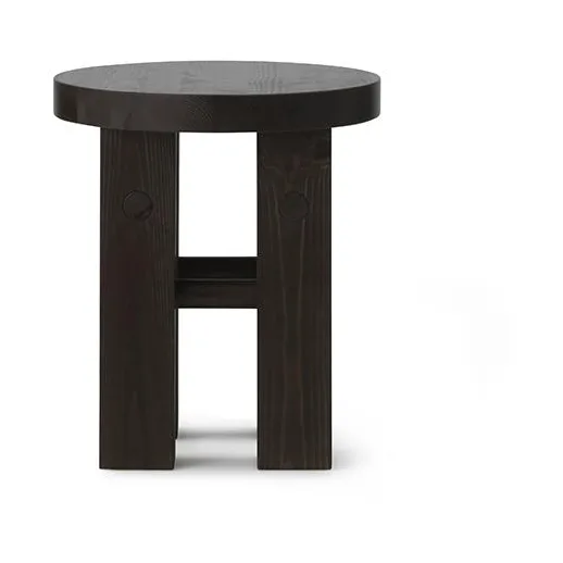 Fyr στρογγυλό σκαμπό 45 cm, Dark brown, Ø40x45 cm Normann Copenhagen