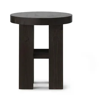 Fyr στρογγυλό σκαμπό 45 cm - Dark brown, Ø40x45 cm - Normann Copenhagen
