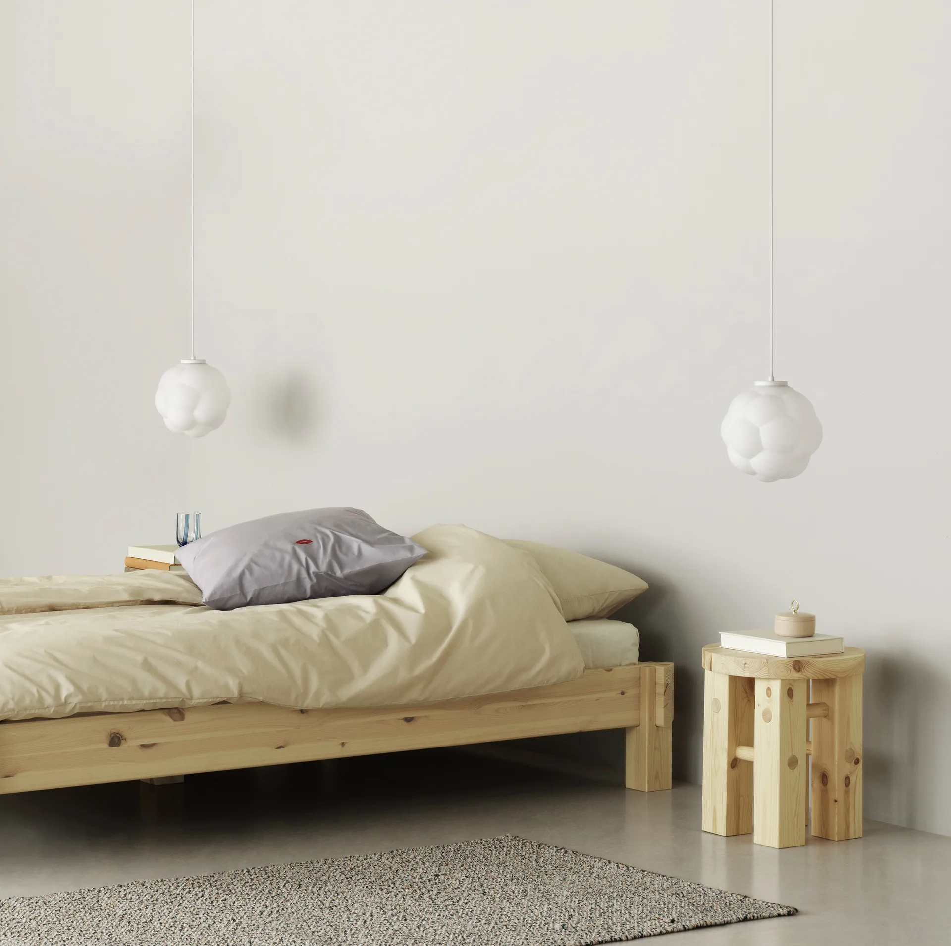 Fyr στρογγυλό σκαμπό 45 cm, Pine, Ø40x45 cm Normann Copenhagen