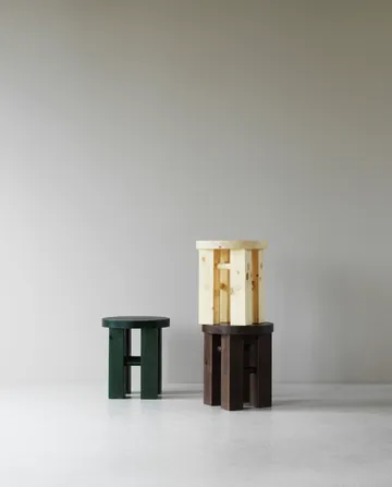 Fyr στρογγυλό σκαμπό 45 cm - Pine, Ø40x45 cm - Normann Copenhagen