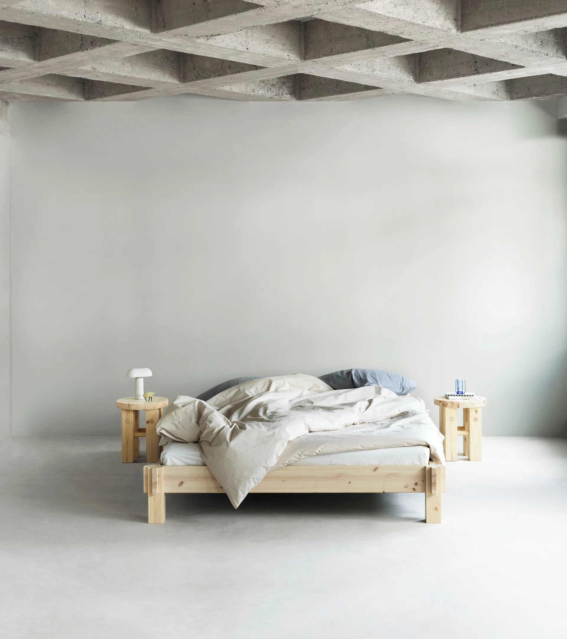 Fyr στρογγυλό σκαμπό 45 cm, Pine, Ø40x45 cm Normann Copenhagen