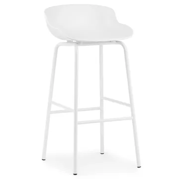 Hyg σκαμπό με μεταλλικά πόδια 75 cm - Λευκό - Normann Copenhagen