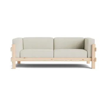 Kube καναπές - Βαμμένη πεύκη-ύφασμα Remix 223 Beige, 220 cm - Normann Copenhagen