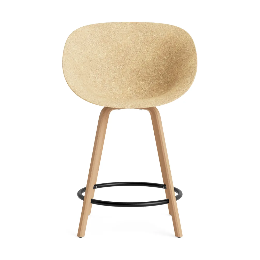 Mat Bar Armchair πολυθρόνα με μπράτσα 65 cm, Hemp-beech-black steel Normann Copenhagen