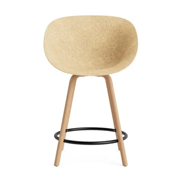 Mat Bar Armchair πολυθρόνα με μπράτσα 65 cm - Hemp-beech-black steel - Normann Copenhagen