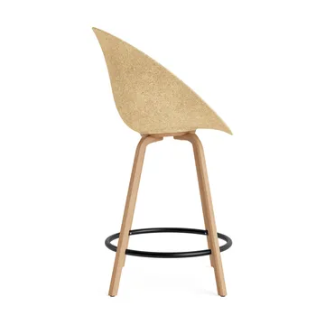 Mat Bar Armchair πολυθρόνα με μπράτσα 65 cm - Hemp-beech-black steel - Normann Copenhagen