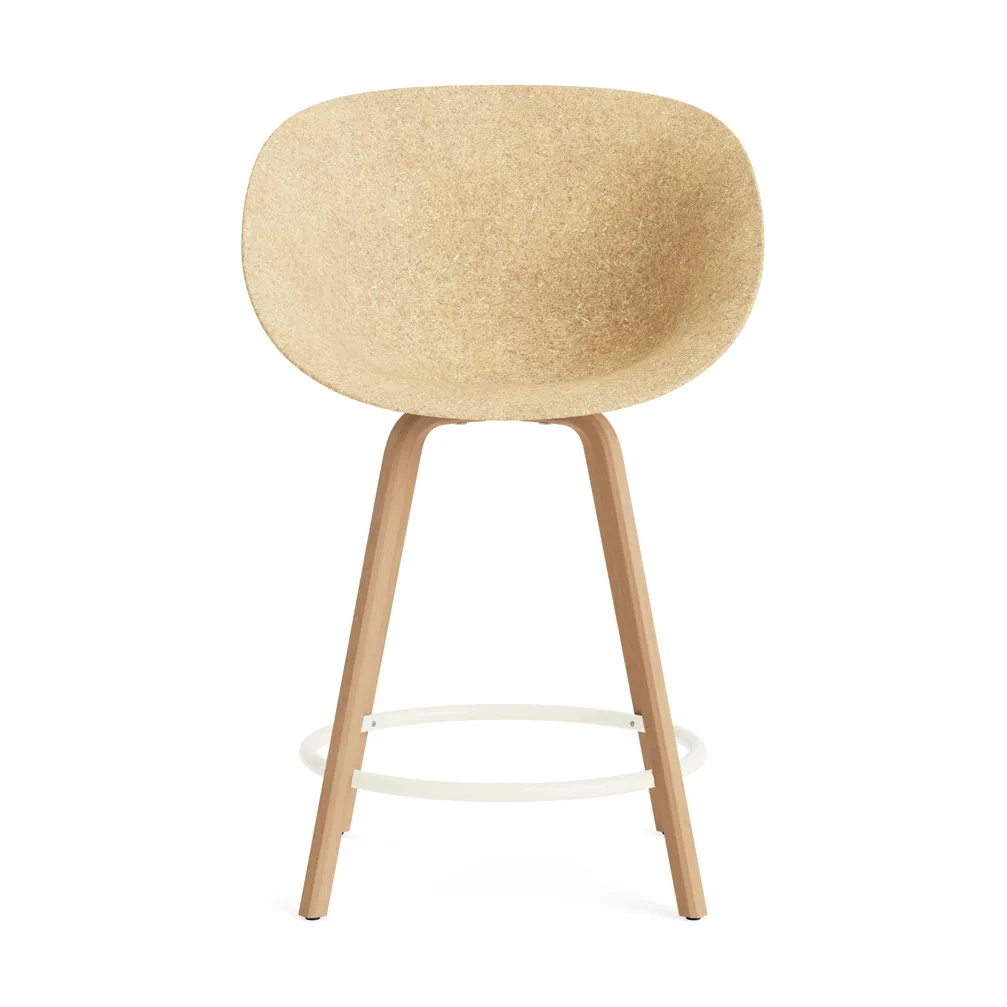 Mat Bar Armchair πολυθρόνα με μπράτσα 65 cm, Hemp-beech-cream steel Normann Copenhagen