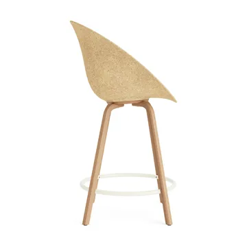 Mat Bar Armchair πολυθρόνα με μπράτσα 65 cm - Hemp-beech-cream steel - Normann Copenhagen